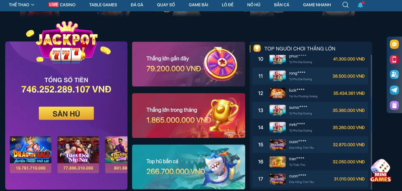 Jackpot winning screen displayed on the jili7 mobile app